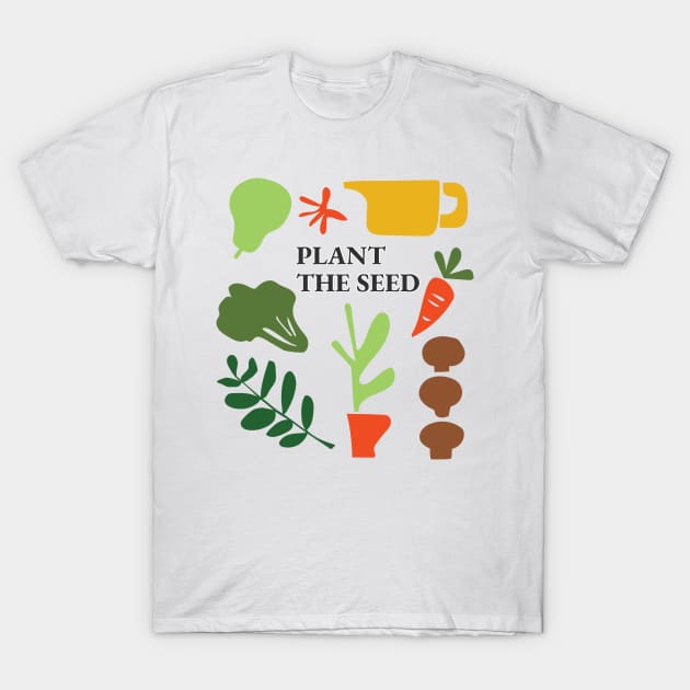 Plant the Seed - Garden Party - Vegan Vibes T-Shirt by SallySunday